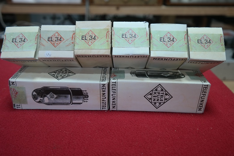 Telefunken (텔레풍켄) EL34 Wing 타입 ( 00 getter) Matched Quad