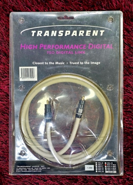 Transparent 트랜스페어런트 하이퍼포먼스 디지탈 75옴 동축 1.5m 한줄 